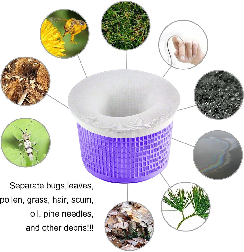 Coopache 30-Pack of Pool Skimmer Socks - Filters Baskets, Skimmers Cleans Debris and Leaves for In-Ground and Above Ground Pools