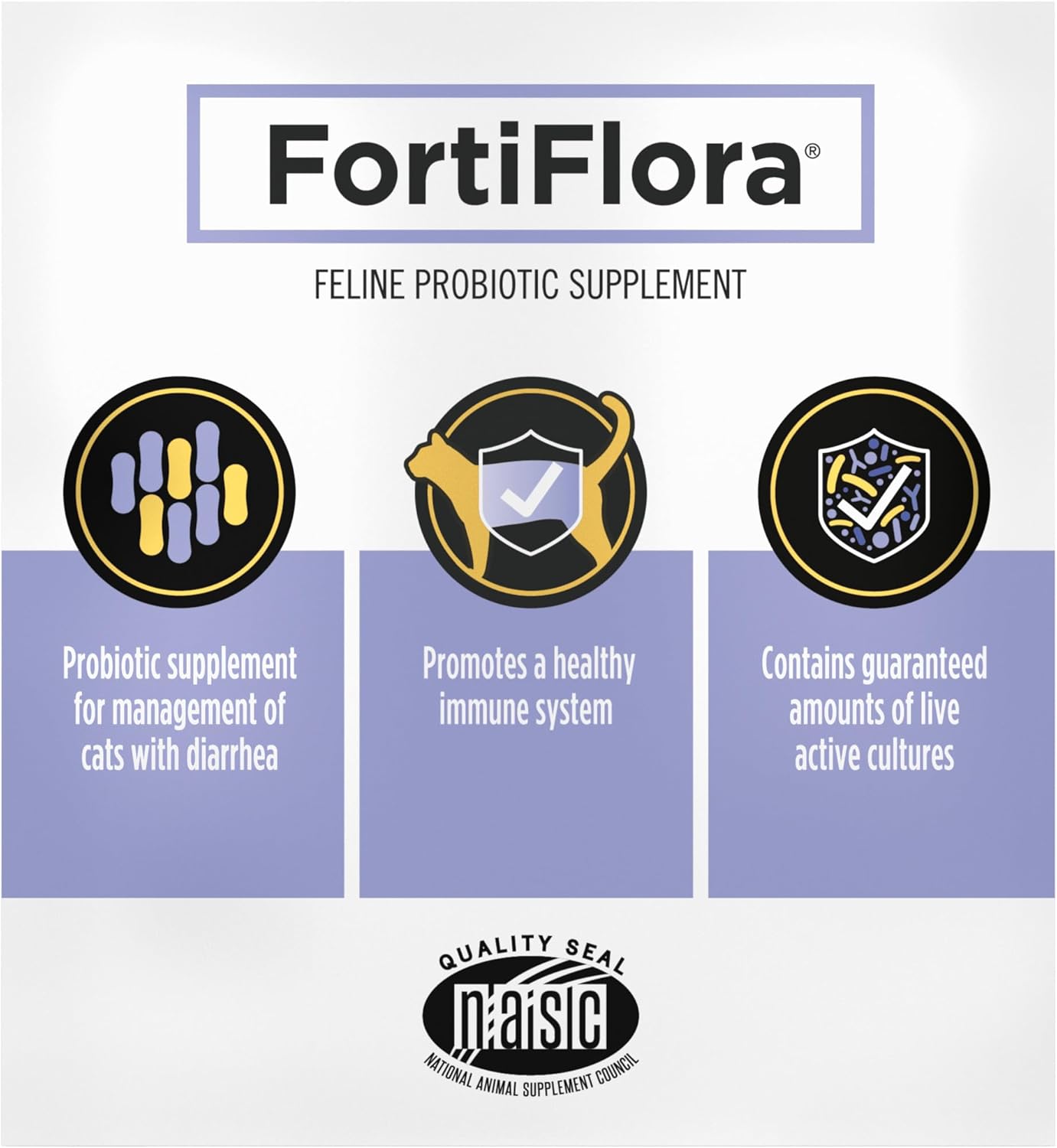 Purina Pro Plan Veterinary Supplements FortiFlora Daily Probiotics for Cats for Digestive Gut Health and Diarrhea - 30 ct. Box