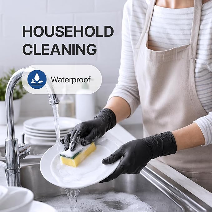 Schneider Vinyl Synthetic Exam Gloves, 4 Mil, Latex Free Disposable Gloves for Medical, Cooking, Cleaning, and Food Prep