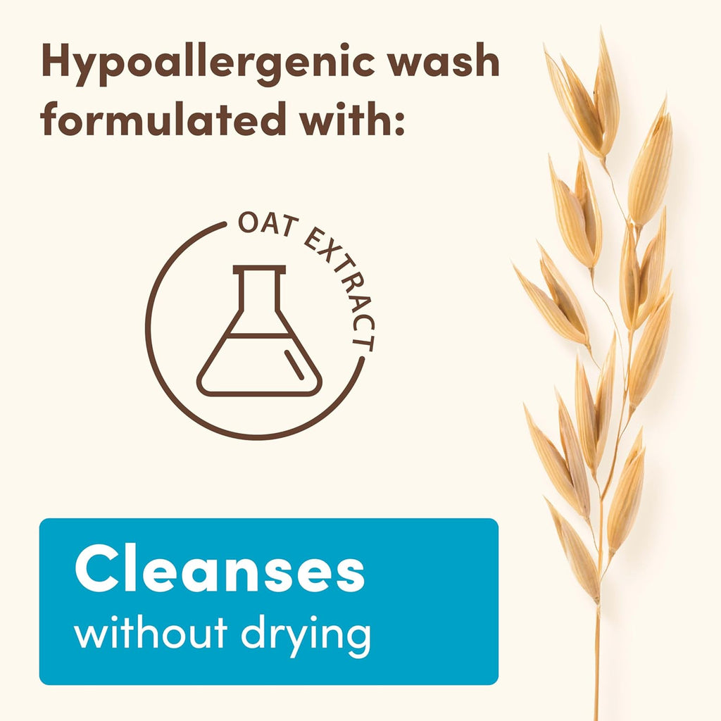 Aveeno Baby Daily Moisture Body Wash & Shampoo with Oat Extract, Hypoallergenic, Tear-Free, No Added Parabens, pH-Balanced Formula For Sensitive Hair & Skin, Baby Essentials, 33 fl oz