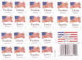 USPS Forever Stamps "Four Flags" Booklet of 20 Stamps