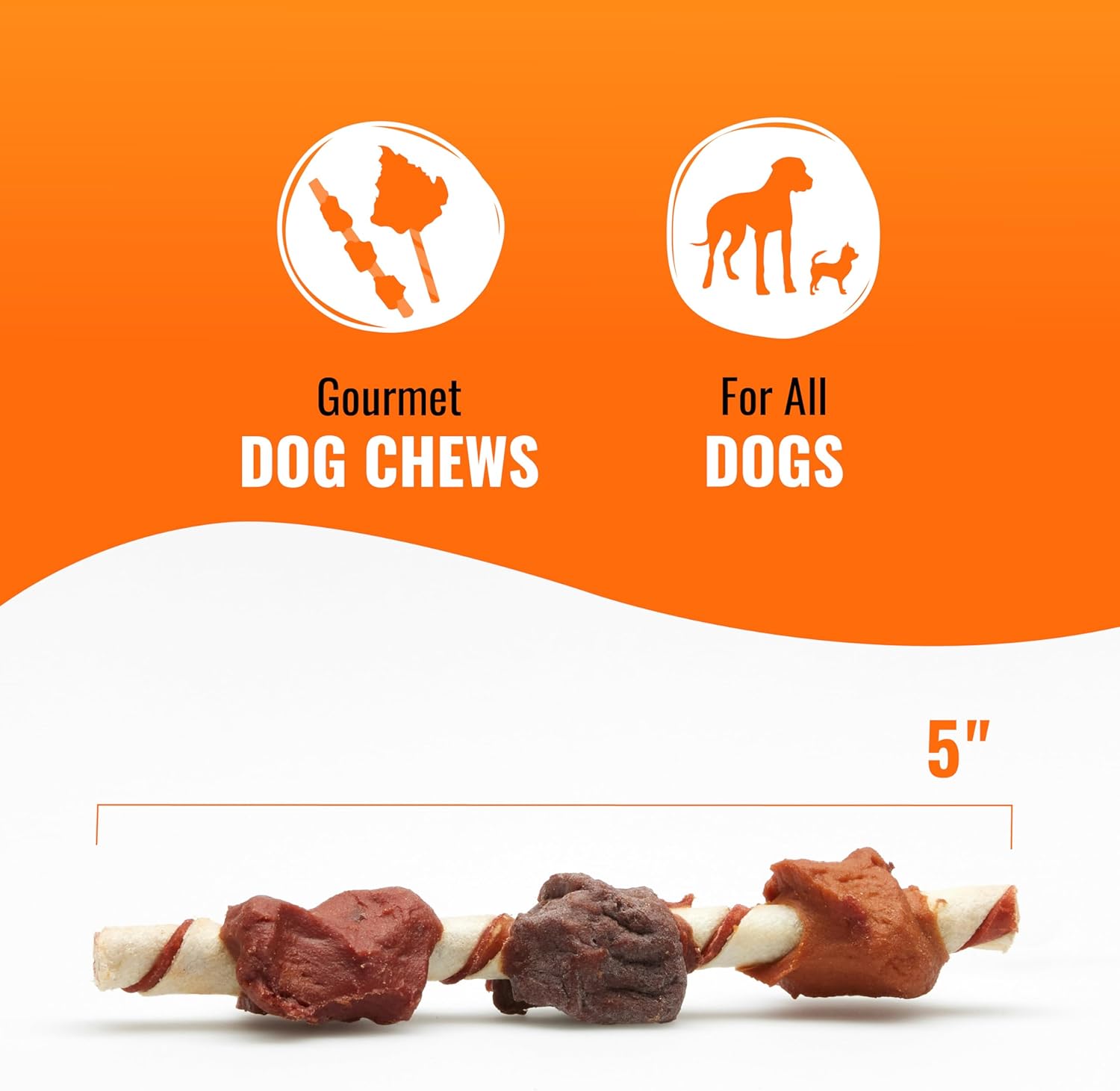 Good ‘n’ Fun Triple Flavor Kabobs Chews for All Dogs, 24 Ounces, Treat Your Dog to Long-Lasting Chews Made from Beef Hide, Real Chicken, Pork Hide, Duck and Chicken Liver