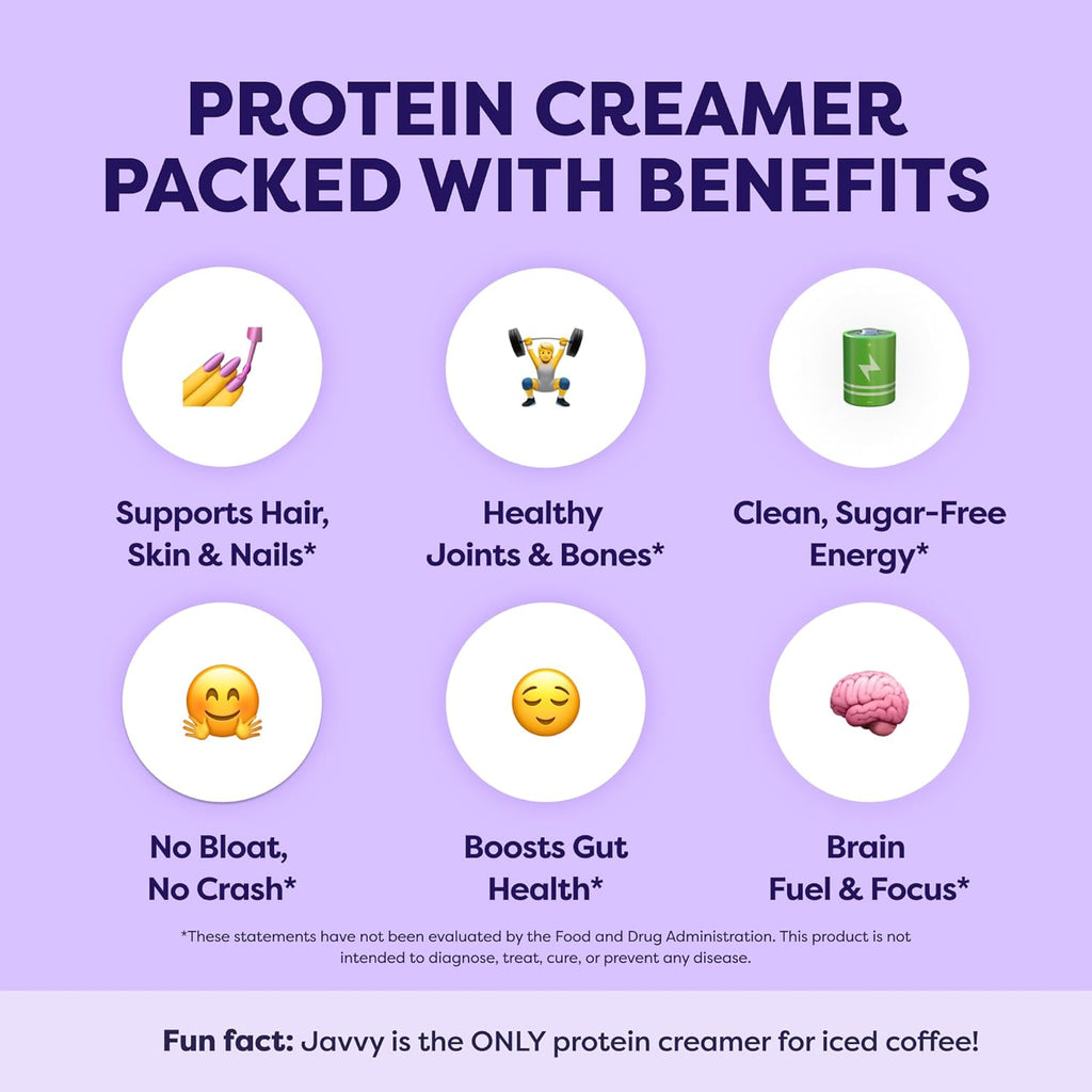 Sweet Cream Protein Coffee Creamer - Grass Fed Pasture Raised Collagen - Hair, Skin & Nail Support, Energy-Boosting MCTs, Keto Friendly, Lactose Free & Gluten Free, 0g of Sugar, 11g of Protein