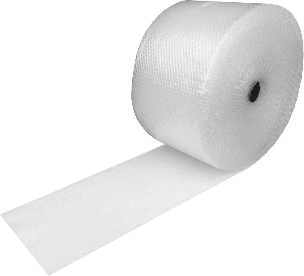 Amazon Basics Bubble Wrap for Moving, Packing, Shipping and Storage, Perforated Protective Cushioning for Fragile Items, 12-inch x 175-ft Long Roll, Small 3/16", Clear