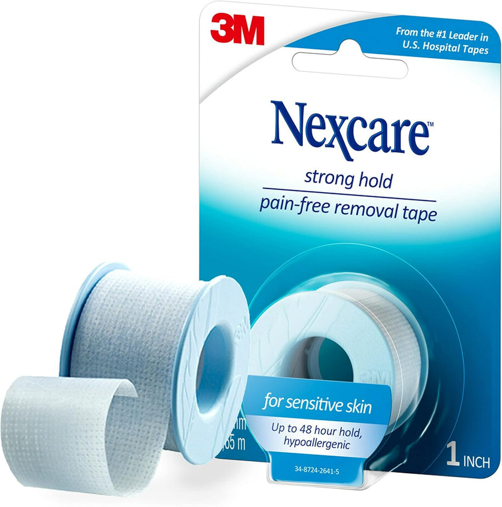 Nexcare Strong Yet Pain Free Tape, Tears Easily, For Sensitive Skin, 1 Roll