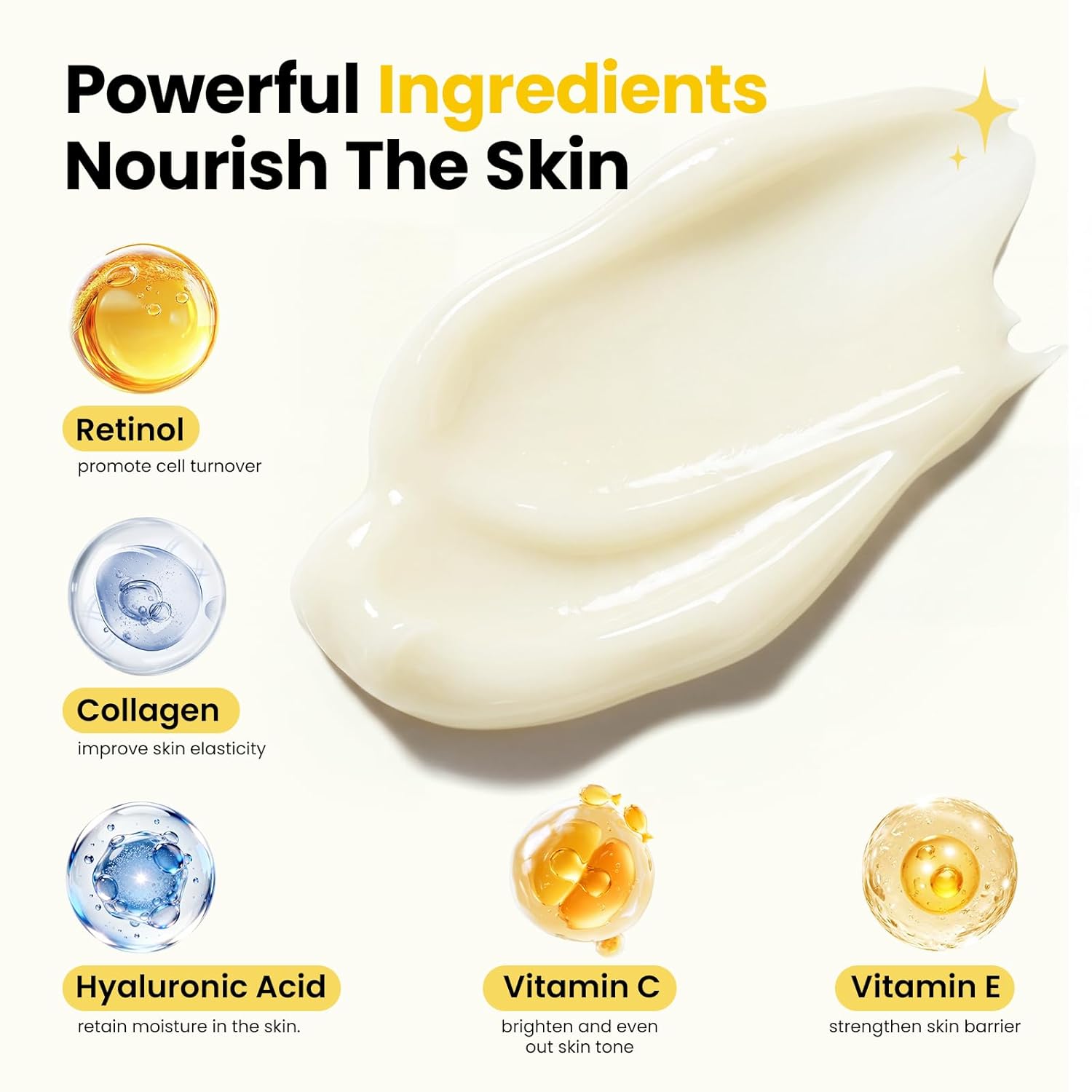 Retinol Cream for Face Anti Aging: Wrinkle Cream for Face Neck with Collagen Hyaluronic Acid - Night Moisturizer for Men Women - Facial Skin Care Gift for Mom Dad Sister (1.7 Fl Oz (Pack of 1))