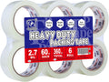 P PERFECTAPE Heavy Duty Packing Tape 6 Rolls, Total 360Y, Clear, 2.7 mil, 1.88 inch x 60 Yards, Ultra Strong, Refill for Packaging and Shipping