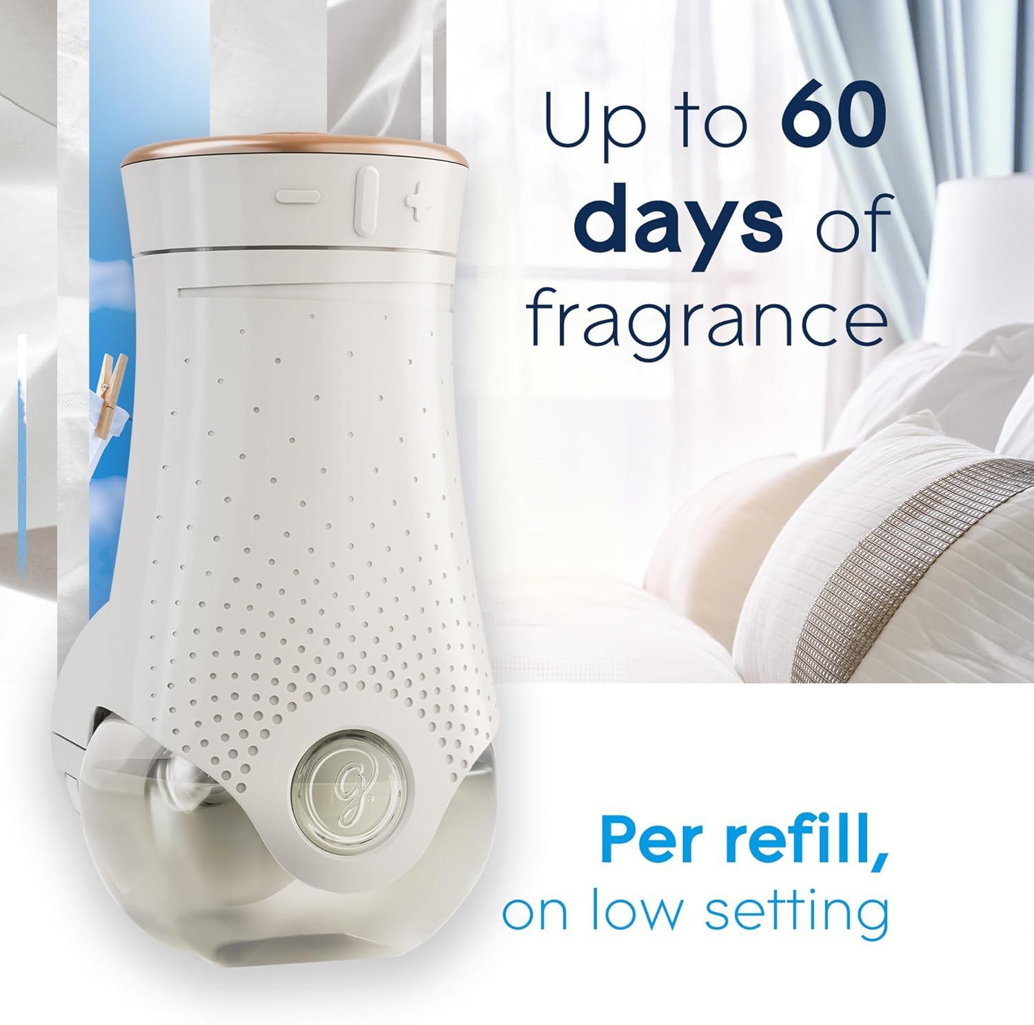 Glade PlugIns Refills Air Freshener, Scented and Essential Oils for Home and Bathroom, Clean Linen, 6.7 Fl Oz, 10 Count