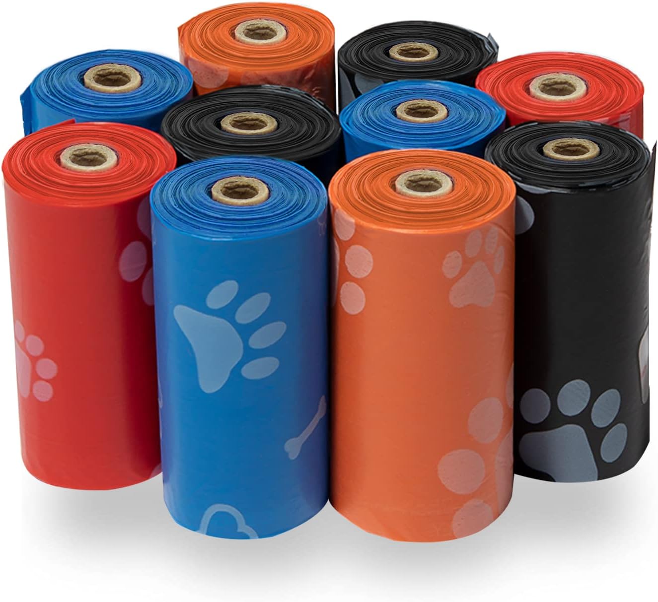 Best Pet Supplies Dog Poop Bags for Waste Refuse Cleanup, Doggy Roll Replacements for Outdoor Puppy Walking and Travel, Leak Proof and Tear Resistant, Thick Plastic - Assorted, 150 Bags