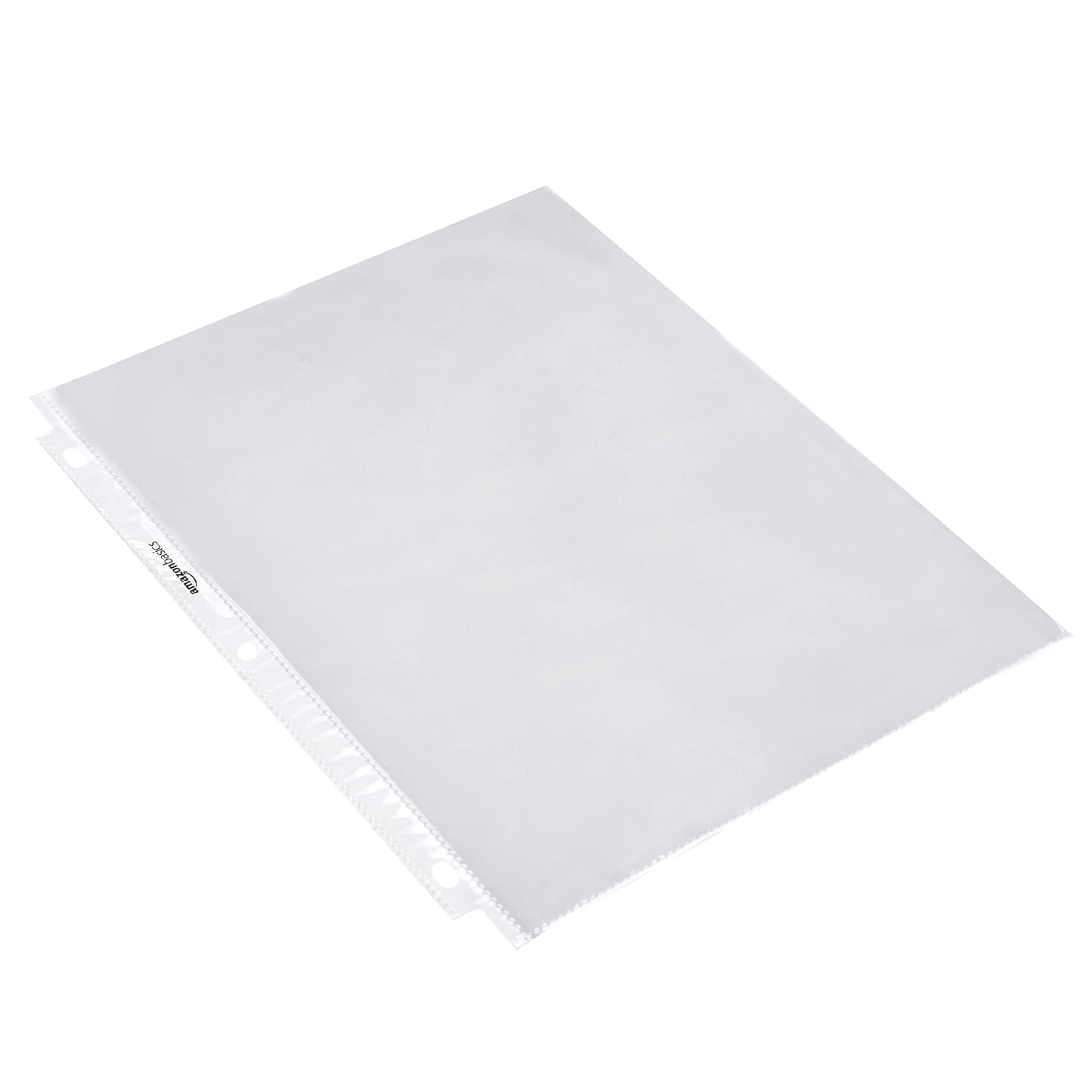 Amazon Basics Sheet Protectors for 3 Ring Binder, Heavyweight, Acid-Free, Clear Plastic Sleeves, Letter Size, 8.5 x 11 Inch, 100-Pack