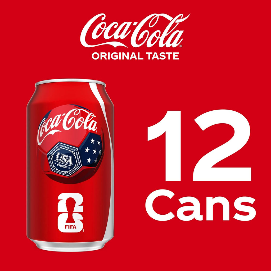 Coca-Cola Fridge Pack Soda Soft Drink, 12 fl oz Cans, 12 Pack - Classic Cola Soda Cans