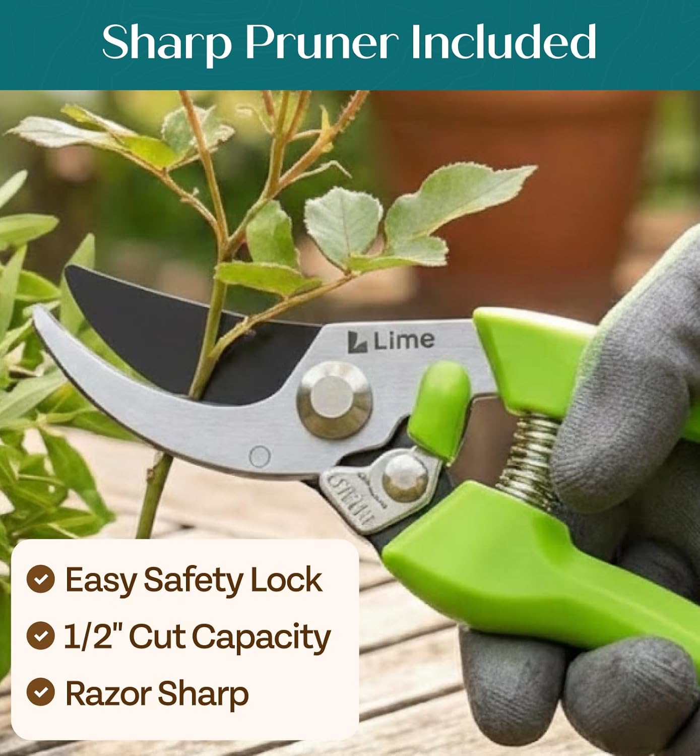 GROWIT Heavy Duty Gardening Tools - Gardening Gifts for Women, Men, Mom, Dad - Durable, Ergonomic Garden Tools Set