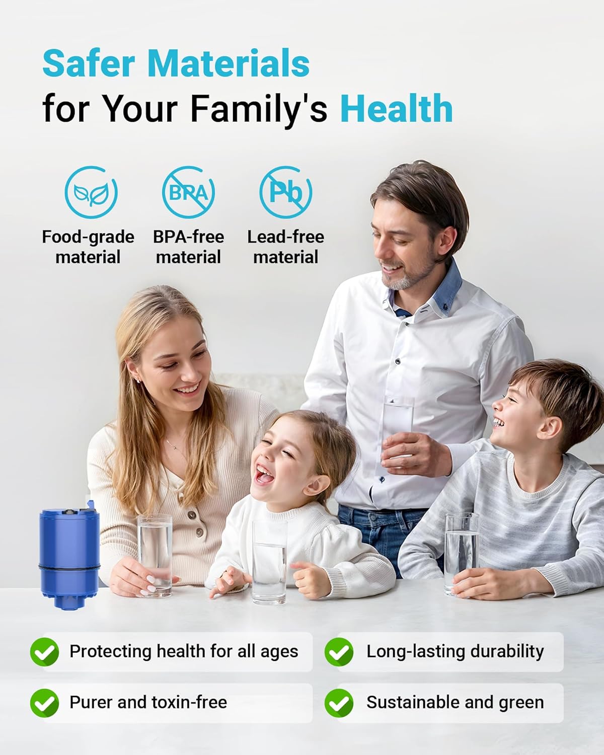 AQUA CREST CF08A Faucet Filter, Compatible with All PUR® Plus Water Filter, Replacement for PUR® Plus RF9999® Faucet Water Filter, NSF 42 Certified, 6-Month, 600-Gallon, 2 Pack, Packaging May Vary