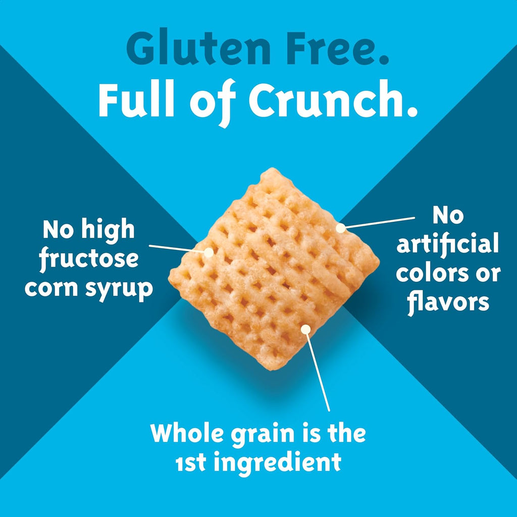 Rice Chex Gluten Free Breakfast Cereal, Homemade Chex Mix Ingredient, Family Size, 18 oz