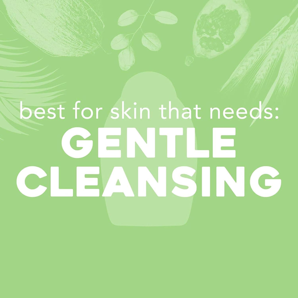OGX Sensitive + Rose Water & Pink Sea Salt Exfoliating Body Scrub + Rose Quartz, Gentle Exfoliating Daily Body Wash Softens Skin, Body Scrub for Women, Sulfate-Free Surfactants, 19.5 fl oz