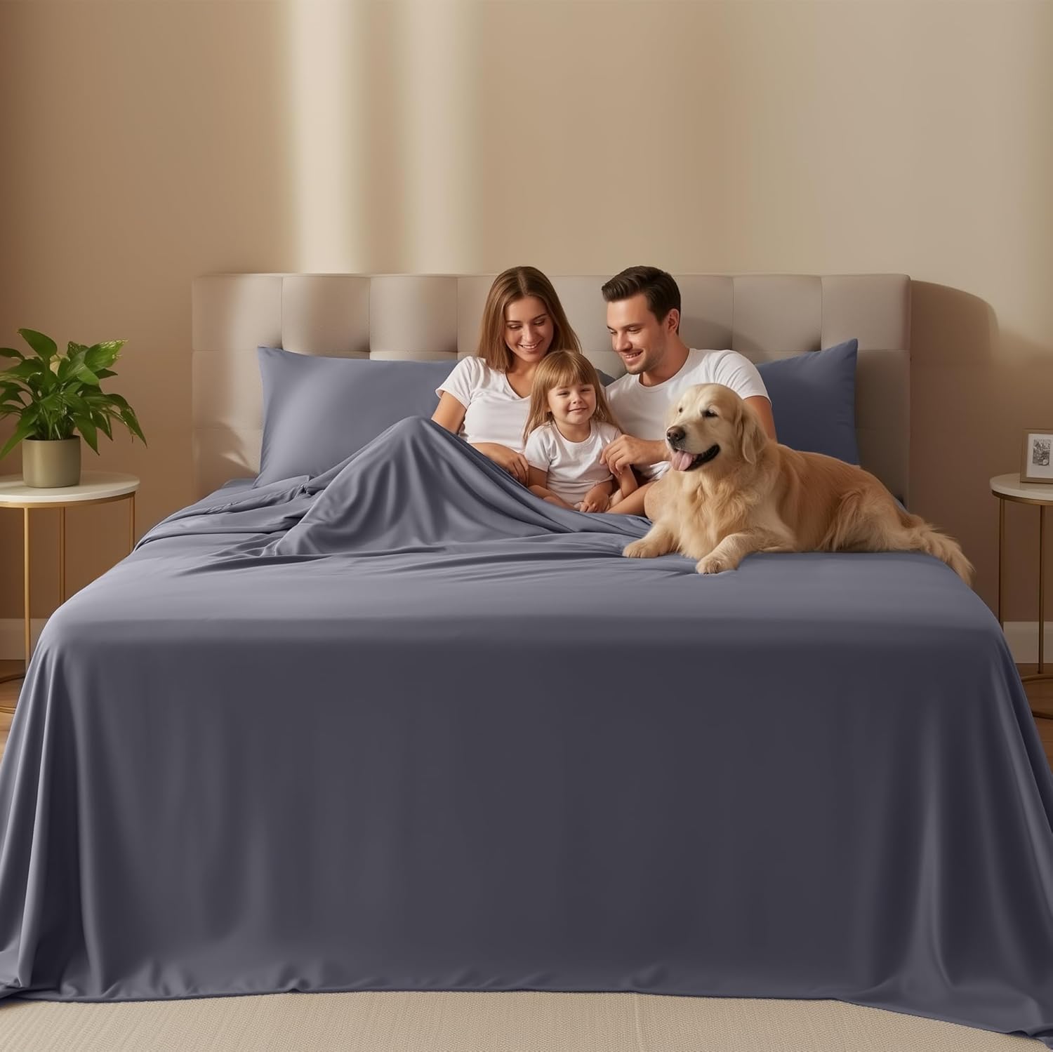 Utopia Bedding Queen Size Sheet Set – 4 Piece Bed Sheets, Soft and Breathable Microfiber, Includes 1 Fitted Sheet, 1 Flat Sheet and 2 Pillowcases – Oeko Tex (Grey)