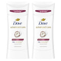 Dove Advanced Care Antiperspirant Caring Coconut, 2 Count Deodorant Stick for Women, for 48 Hour Protection And Soft And Comfortable Underarms, 2.6 oz