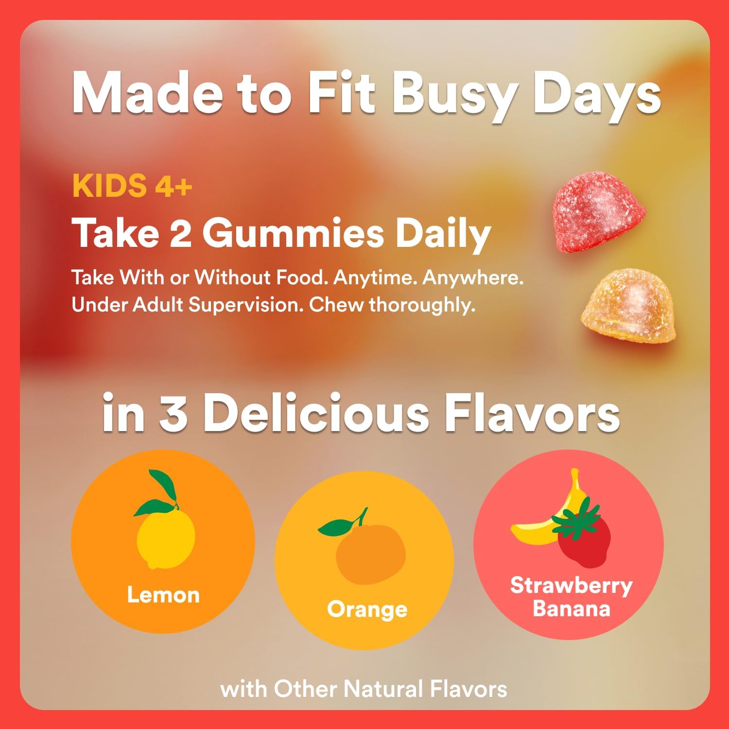 SmartyPants Kids Multivitamin Gummies with Omega 3 DHA/EPA, Vitamins D3, C, B12, B6, A, K, and Zinc, Gluten Free, Clean Label, Three Fruit Flavors, 60 Gummies (30 Day Supply)