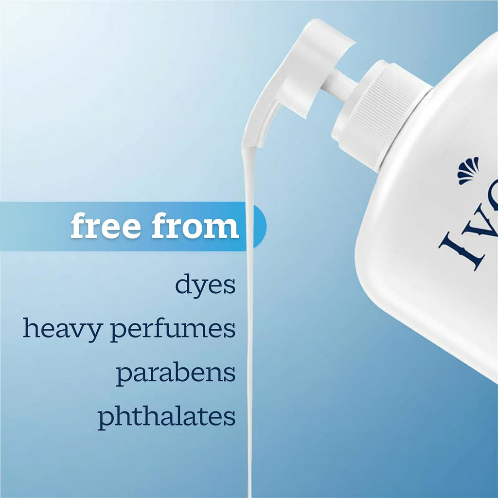 Ivory Body Wash, Designed for the Whole Family, Gentle Formula, Free of Dyes Heavy Perfumes Parabens Phthalates & Silicones, for Sensitive Skin, Designed for Skin's pH, Original Scent, 35 oz