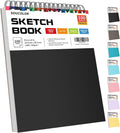 Soucolor 9" x 12" Sketch Book, 100 Sheets Top Spiral Bound Sketchbook with Acid-Free 68lb/100gsm Thick Drawing Paper, Art Sketch Pad for Kids, Adults & Artist, Professional Art Supplies for Beginners