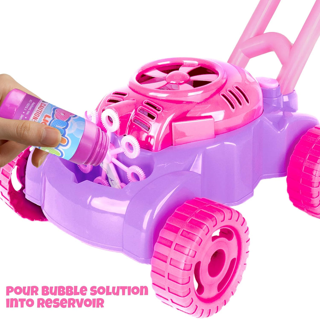 ArtCreativity Bubble Lawn Mower for Toddlers 1-3, Bubble Machine for 1-Year-Old Girl Gifts, Easter Basket Stuffers for Kids, Push Toys for Toddlers Age 1 2 3+ Birthday Easter Gift for Preschool Girls