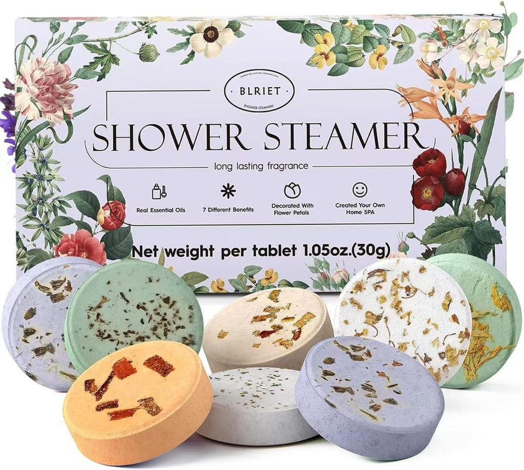 Shower Steamers Aromatherapy Blriet, Mothers Day Gifts for Women, Teen Girls, Wife, Her, Mom, Daughter, Grandma Basket Stuffers Birthday Gifts Decoration Travel Essentials Self Care Home Spa - 8 Pack