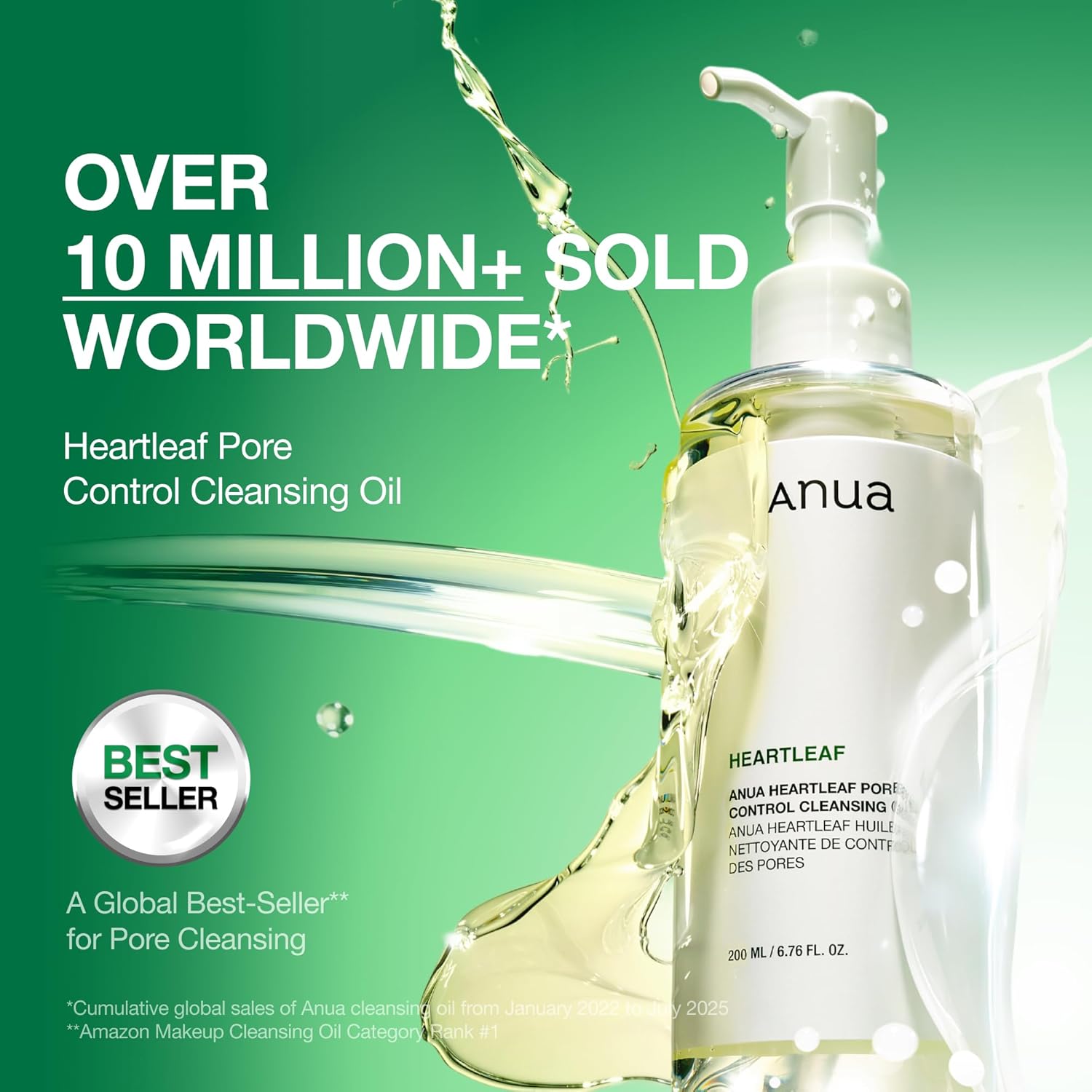 Anua Heartleaf Pore Control Cleansing Oil, Pore Cleanser, Sebum Care, Gentle Melting Oil Cleanser for Face, Safe For All Skin Type, Daily Hydrating Makeup...