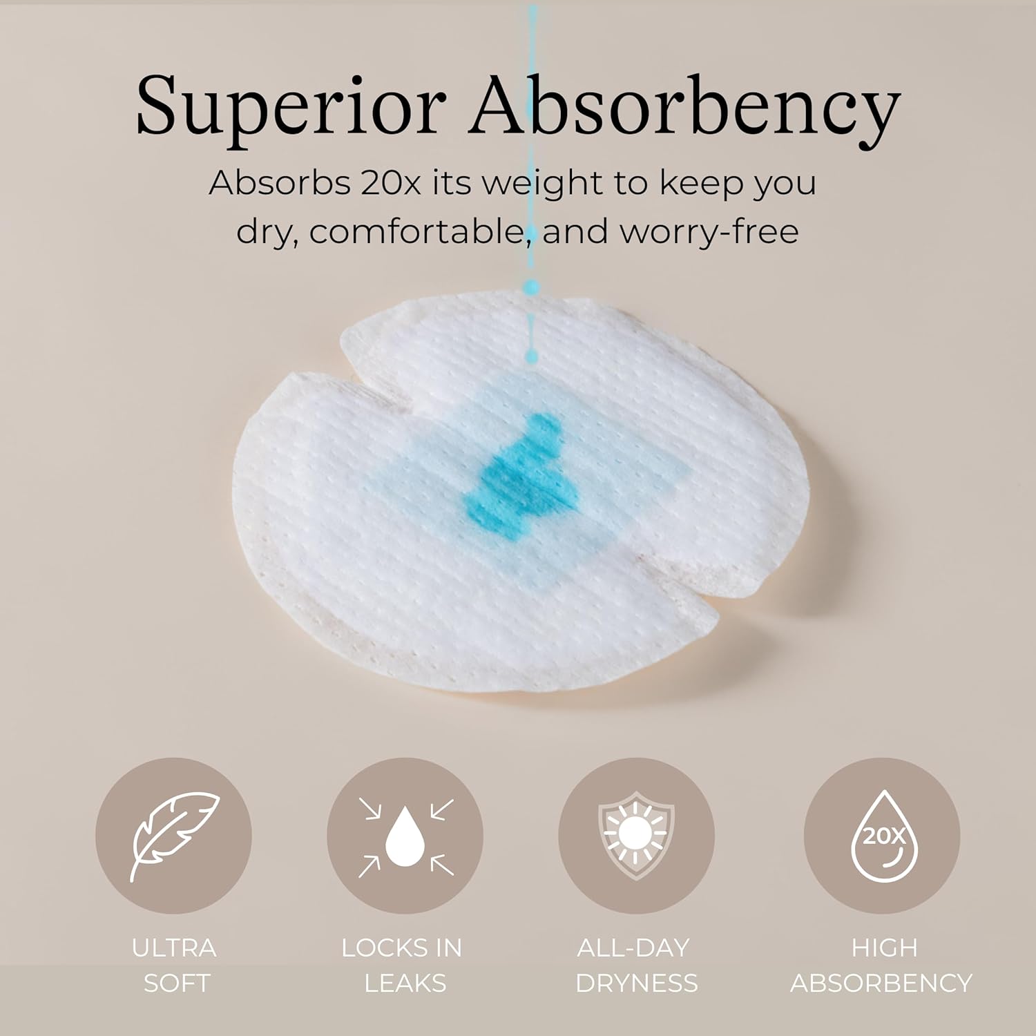 Lansinoh Stay Dry Disposable Nursing Pads, Soft and Super Absorbent Breast Pads, Breastfeeding Essentials for Moms, 100 Count
