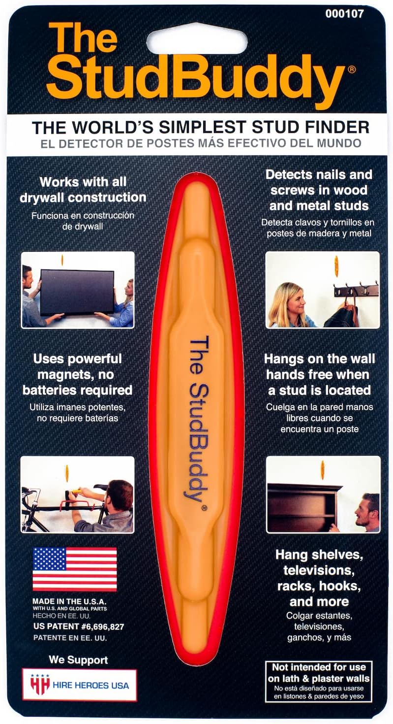 The Original StudBuddy® Magnetic Stud Finder - Made in the USA - Easy to Use Stud Finder - No Batteries Required - Powerful Magnet Stud Finder - Stud Finder for Drywall and Wood