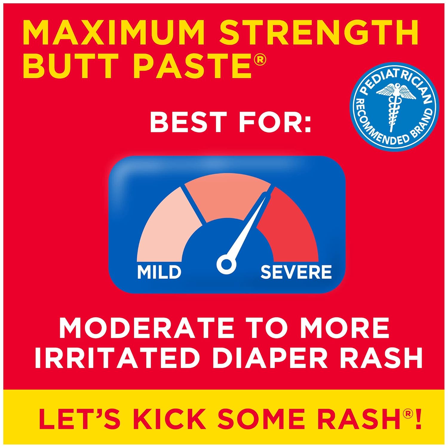 Boudreaux’s Butt Paste Max Strength Diaper Rash Cream for Baby, Ointment With Zinc Oxide, 4 oz Tube