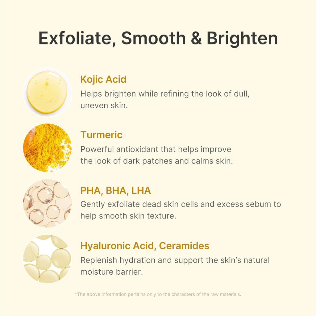 medicube Body Peel Shot with Kojic Acid and Turmeric | Gentle Body Brightening & Exfoliating Serum with BHA, LHA & PHA for Dead Skin Cells, Uneven Looking Skin & Excess Sebum | 9.46 fl.oz