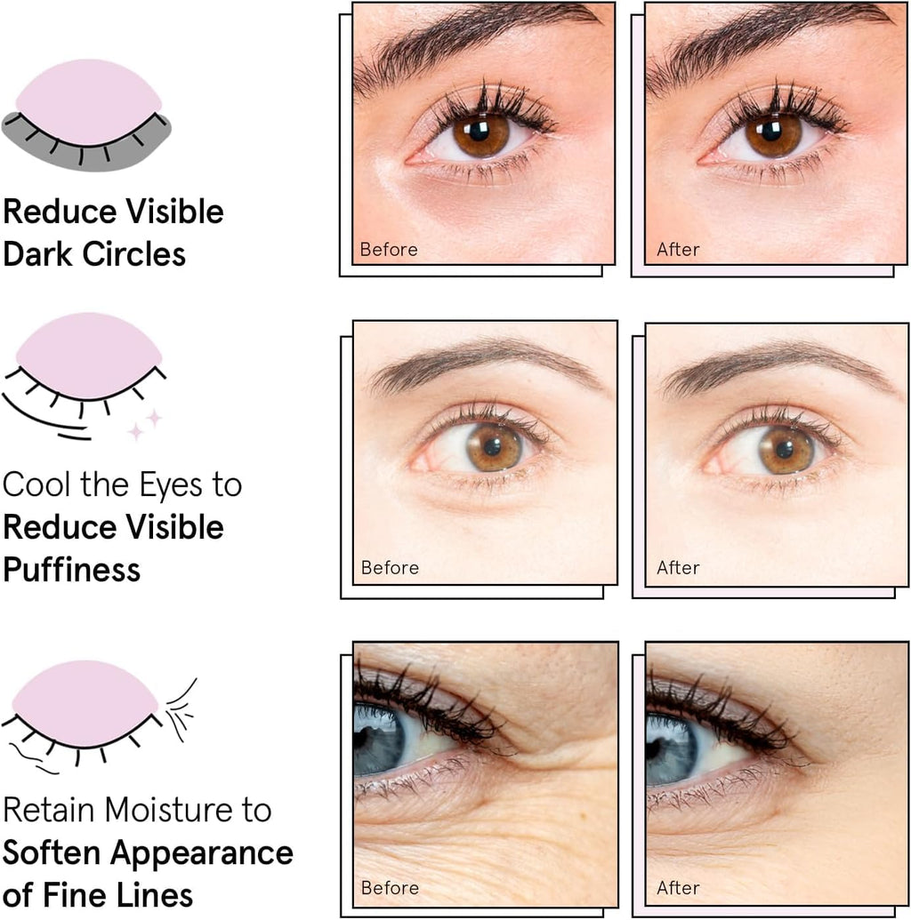 grace & stella Award Winning Under Eye Mask - Reduce Dark Circles, Puffy Eyes, Undereye Bags, Wrinkles - Gel Under Eye Patches - Small Birthday Gifts - Vegan Cruelty-Free (Pink, 6 Pairs)