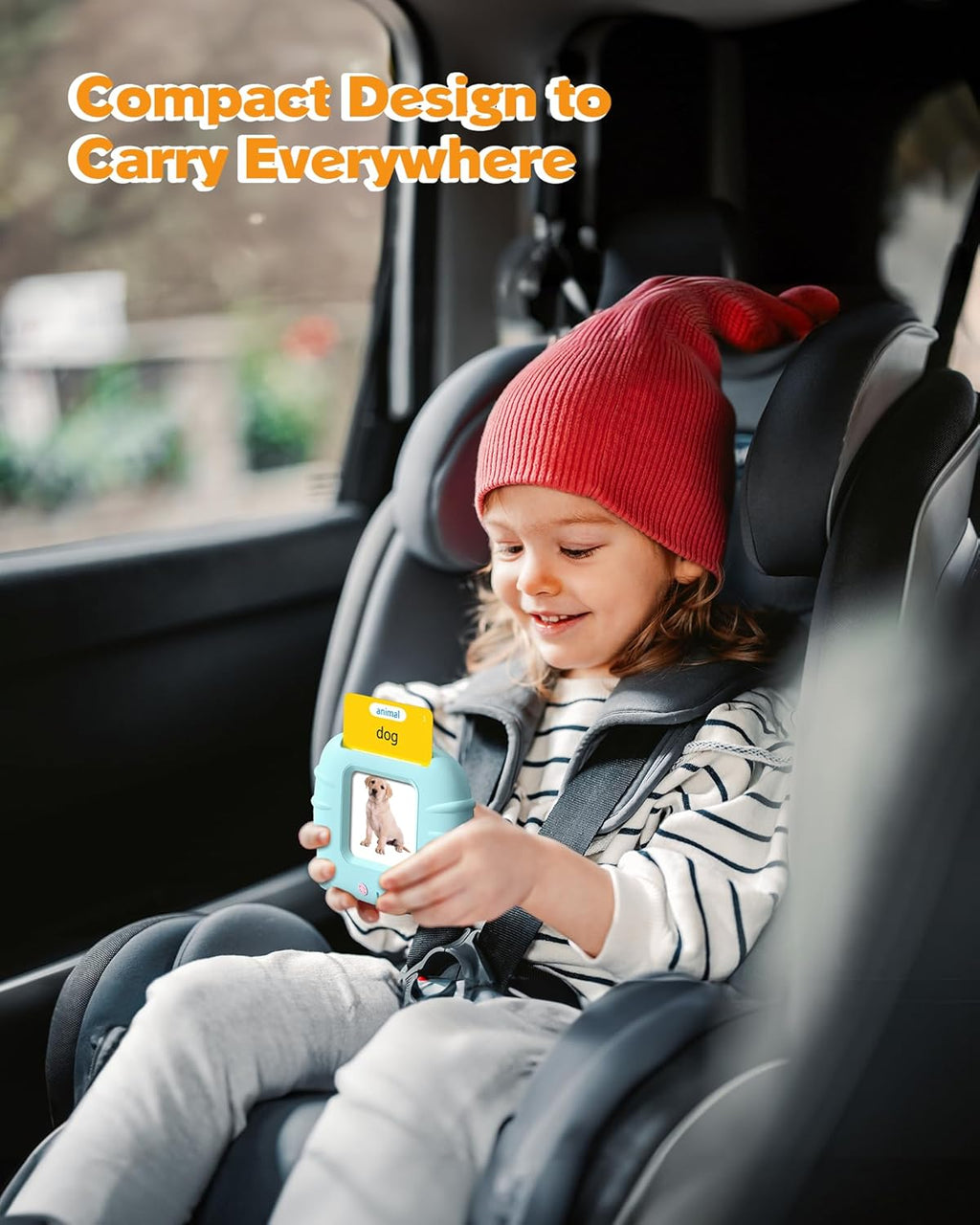 Airbition Talking Flash Cards for Toddlers 1 2 3 4 Year Olds, Montessori Language Learning with 224 Words, Pocket Speech Therapy Tools, and Speech Development Educational Playthings for Children