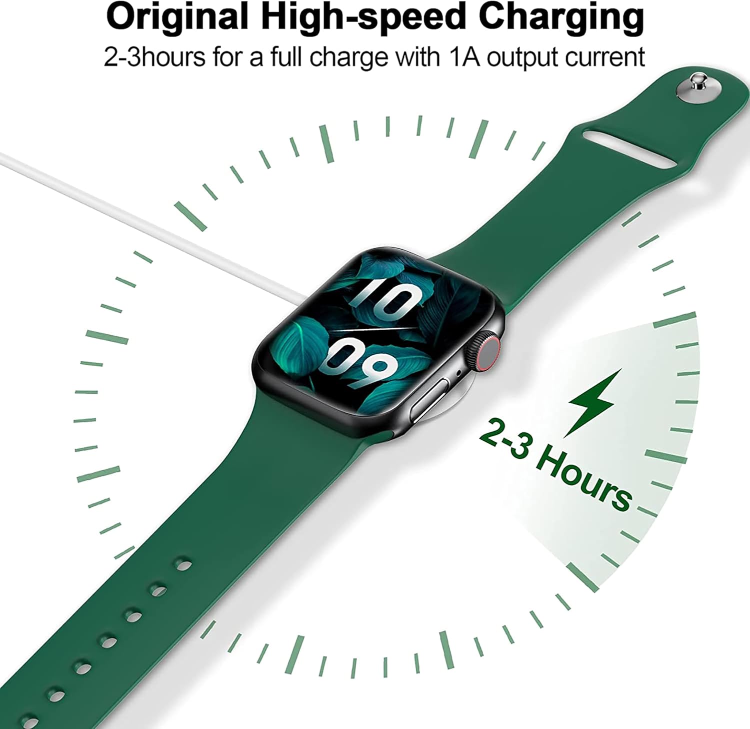 𝟐𝟎𝟐𝟔 𝐔𝐩𝐠𝐫𝐚𝐝𝐞𝐝 Magnetic Charging Cable for Apple Watch Charger,[USB C Port] Wireless Charging Cable Compatible with iWatch Series Ultra/10/9/8/7/6/SE/SE2/5/4/3/2[3.3FT/1M]-White