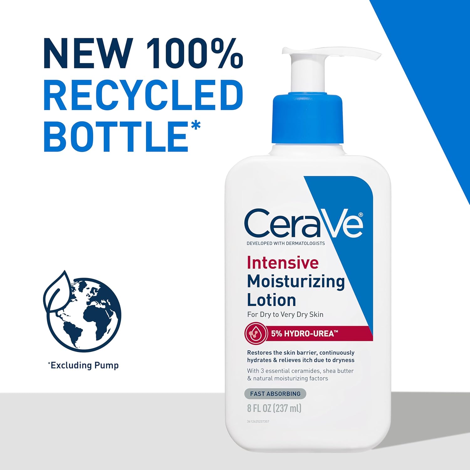 CeraVe Intensive Moisturizing Lotion, Hydro-Urea + Shea Butter, Body Lotion For Dry Skin, Relieves Signs Of Extra Dry Skin, Non Greasy Hydrating Cream For Rough, Tight, Red & Itchy Skin, 8oz