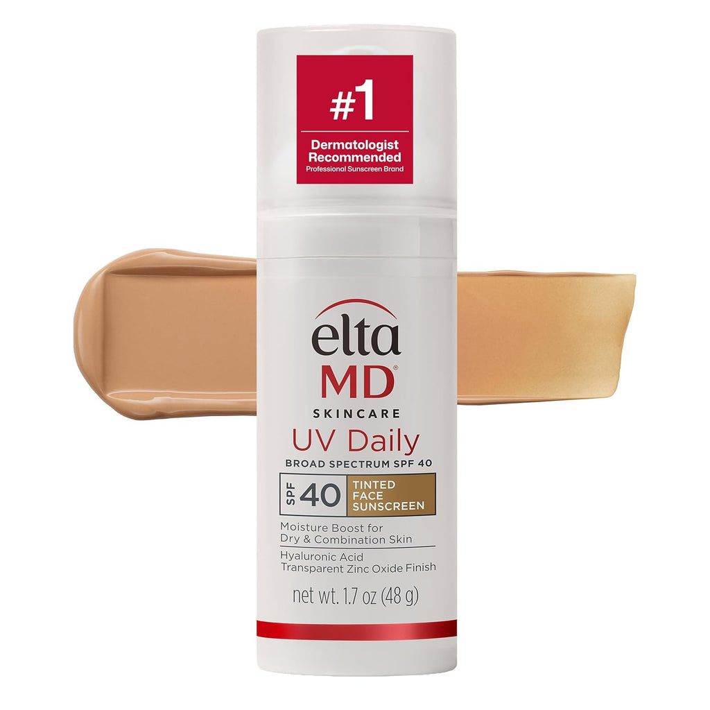 EltaMD UV Daily Face Sunscreen with Transparent Zinc Oxide and Hyaluronic Acid, Moisturizes and Protects, Great for Dry, Combination, and Normal Skin