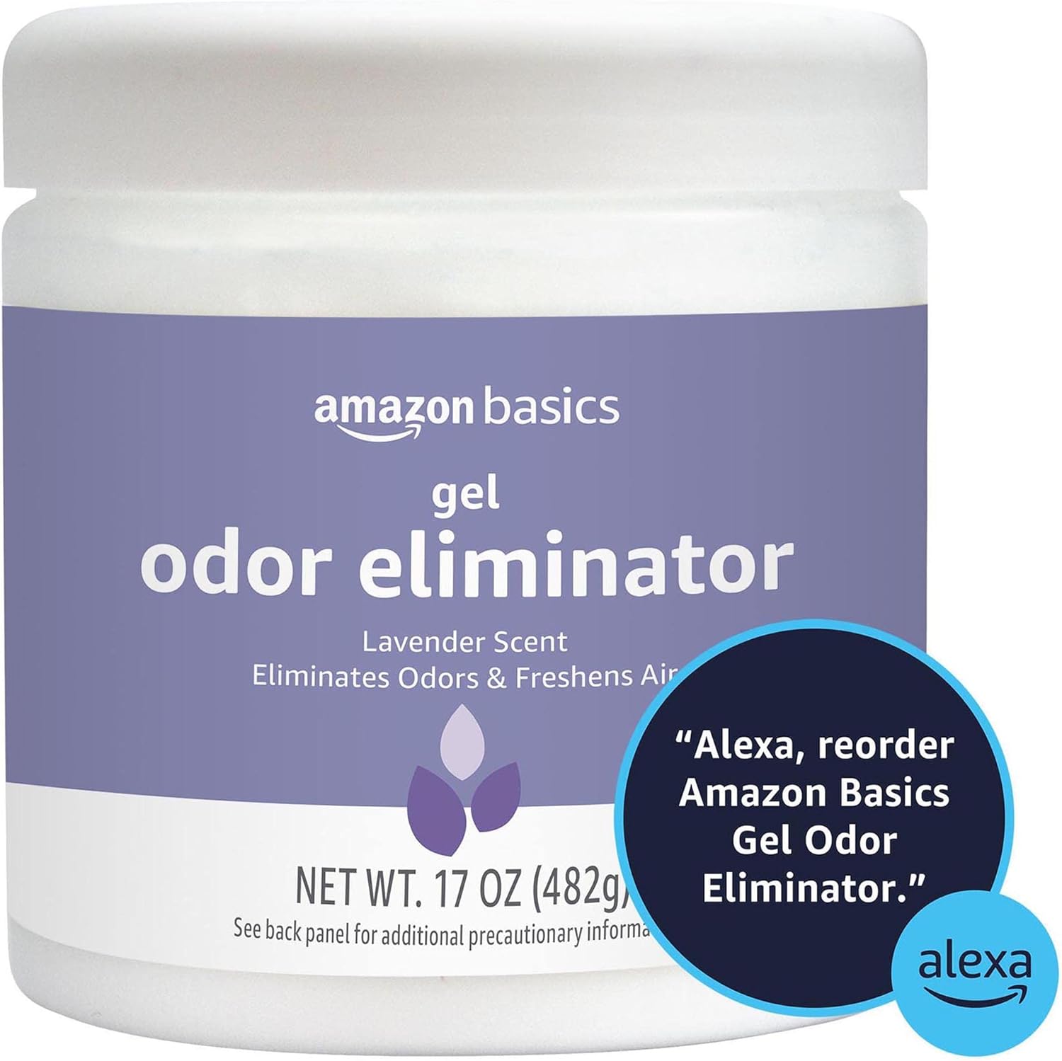 Basics Gel Odor Eliminator, Activated Charcoal, Lavender Scent, 17 Oz, 1-Pack