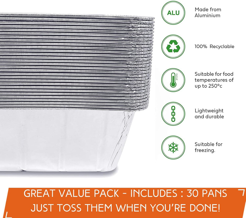 Findful 30-Pack Drip Pans Liners for Blackstone Griddle Accessories, Aluminum Foil Pan Disposable for 17" 22" 28" 36" Blackstone Griddle Drip Tray Holder Grill Rear Grease Catcher Cup