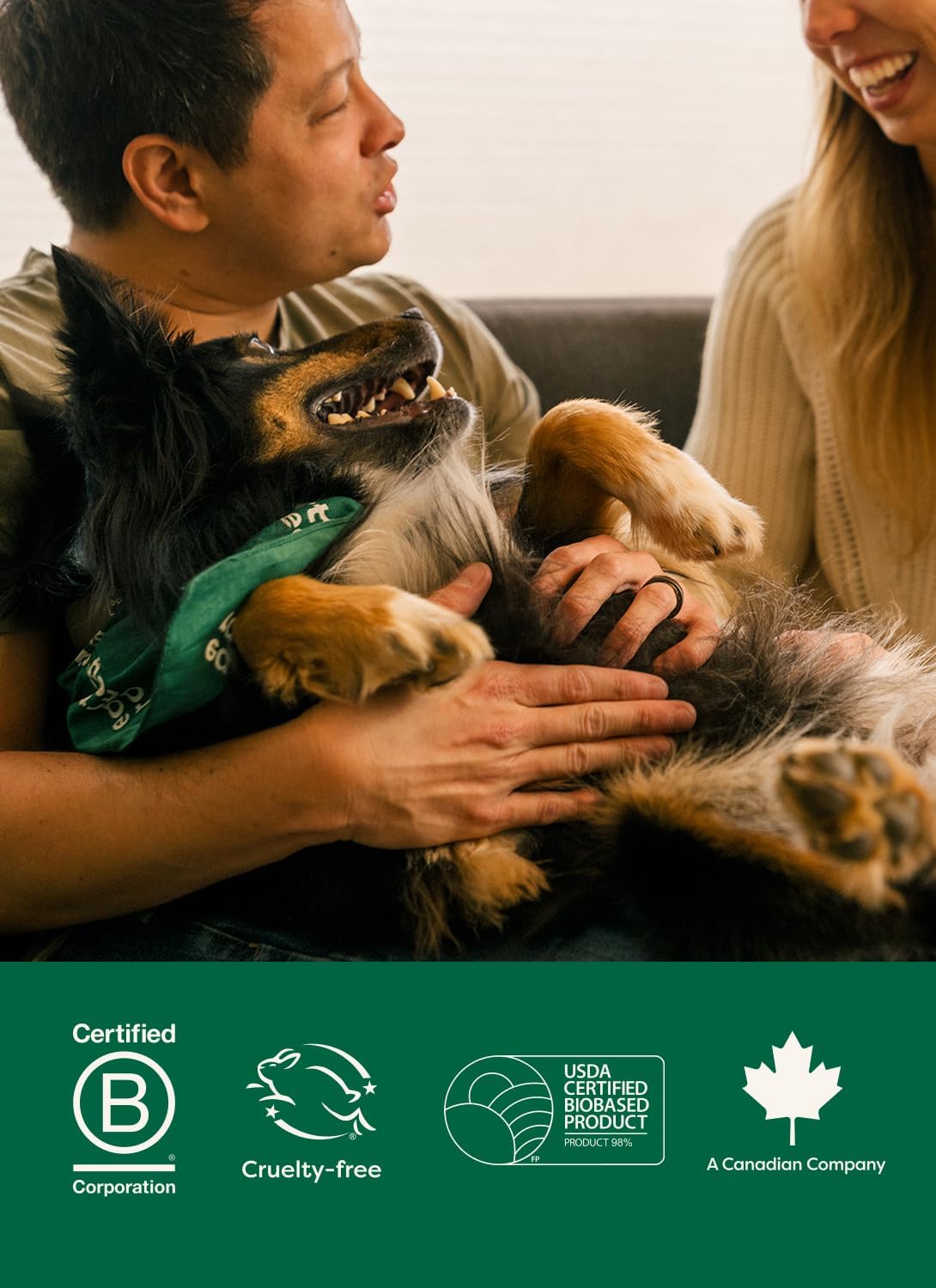 Earth Rated Pet Wipes for Dogs and Cats, Hypoallergenic, 3-in-1 Cleaning, Deodorizing and Hydrating, for Grooming Paws, Body and Butt, Unscented, 100 Count