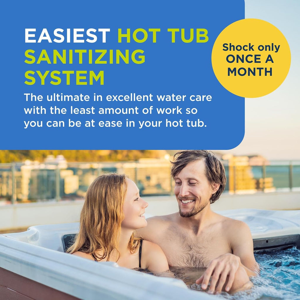 FROG @Ease Floating System for Hot Tubs - Quick & Easy Self-Regulating Hot Tub Sanitizer - Hot Tub Maintenance System with Sanitizing Minerals & SmartChlor Technology