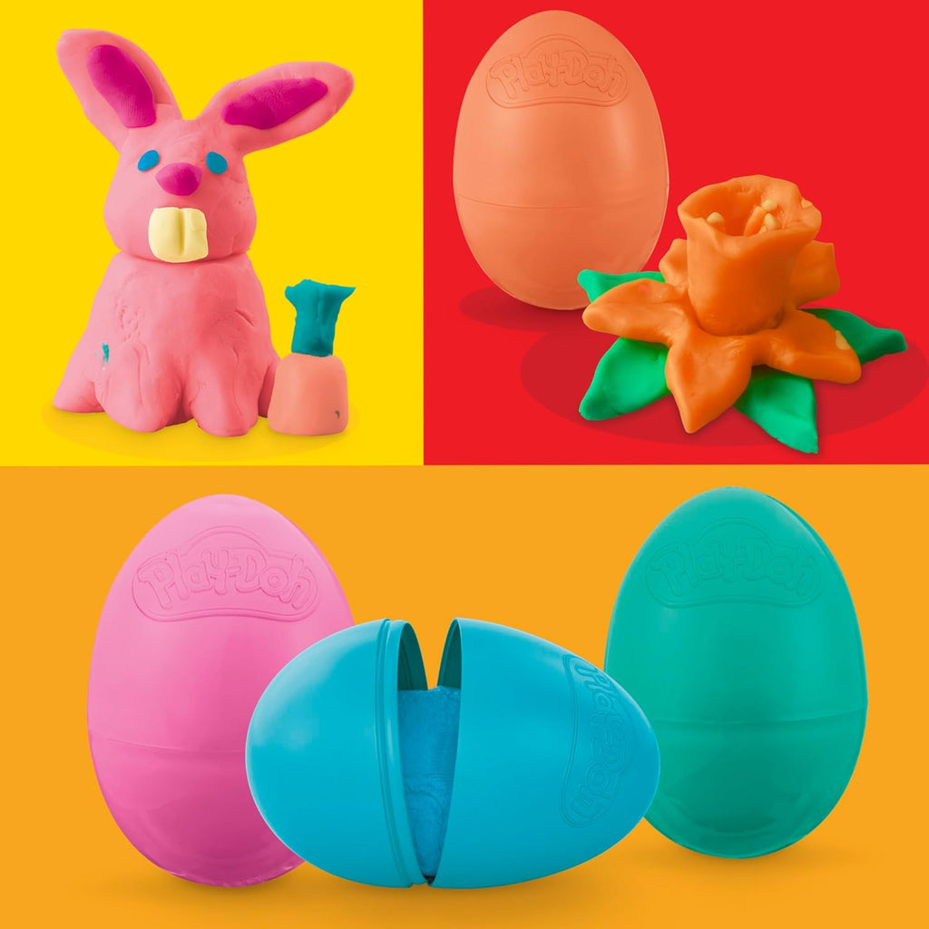 Play-Doh Eggs 24-Pack, Dinosaur & Dragon Egg Hunt Toys, Modeling Compound for Birthday Gifts & Party Favors, Easter Basket Stuffers, Kids Ages 2 and Up (Amazon Exclusive)