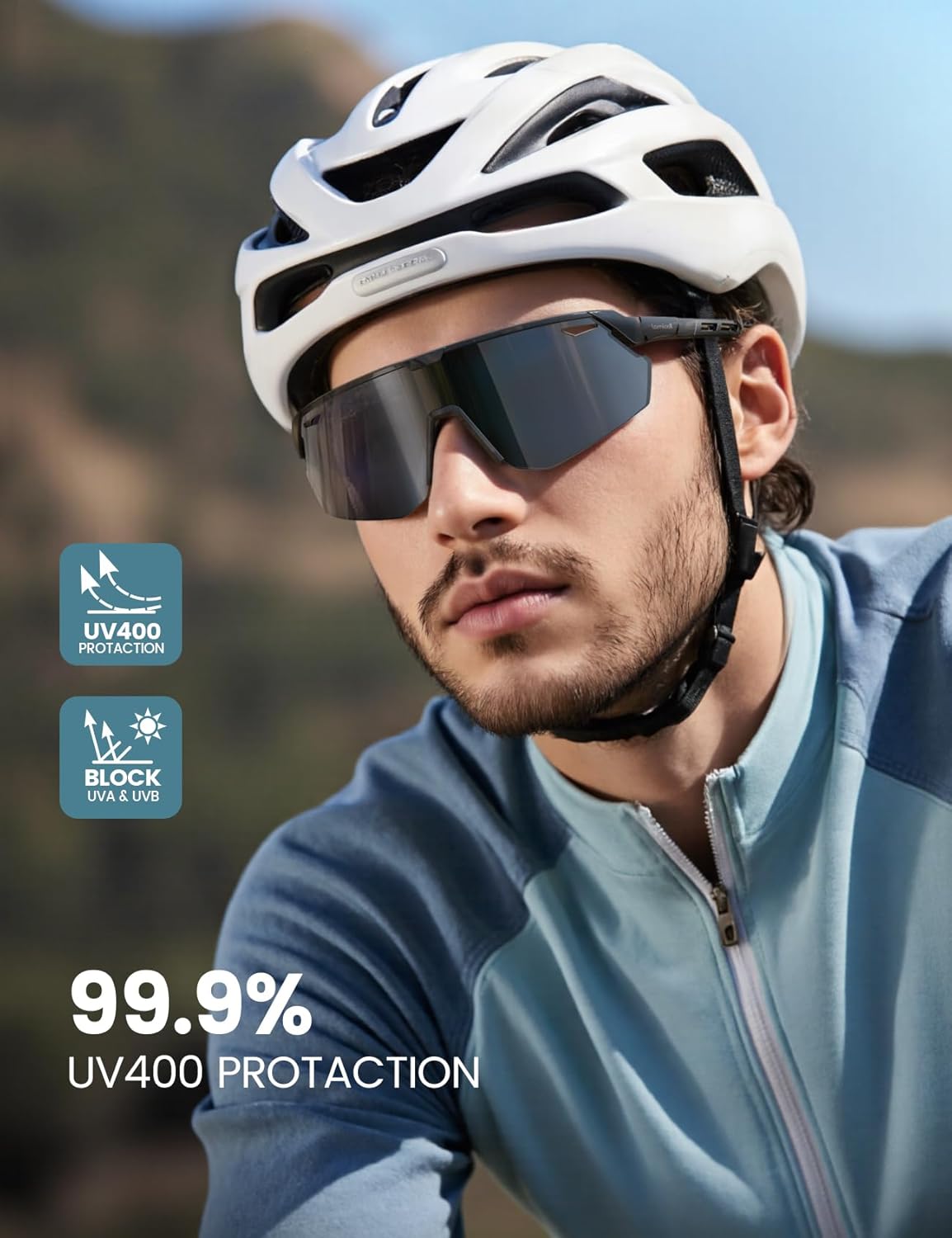 Lamicall 24g Polarized Sports Sunglasses for Men Women - UV400 Protection Sun Glasses for Baseball Running Cycling Driving