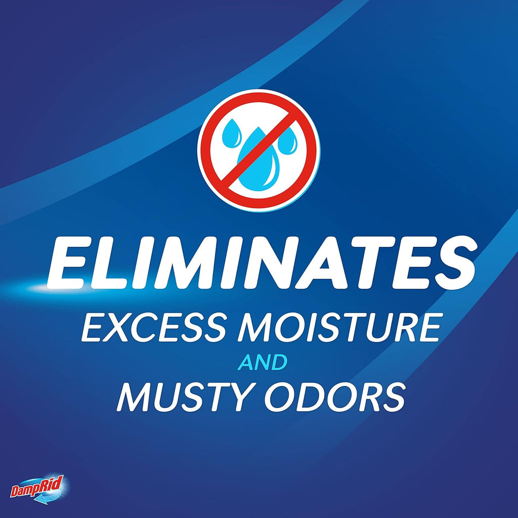 DampRid Refillable Moisture Absorber, 11 oz., 6-Pack - Fresh Scent Moisture Absorbers, 10% More Absorbing Power*, Eliminates Musty Odors for Fresher, Cleaner Air
