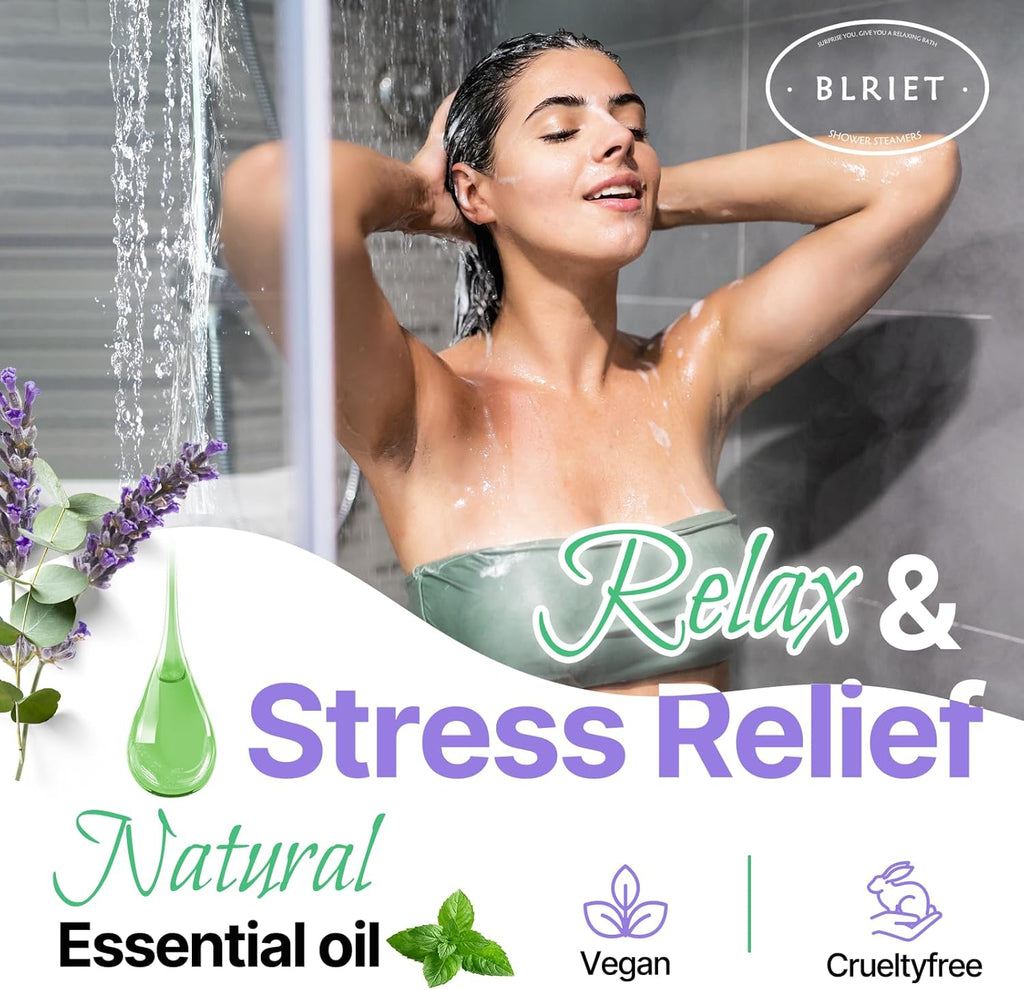 Shower Steamers Aromatherapy Blriet, Mothers Day Gifts for Women, Teen Girls, Wife, Her, Mom, Daughter, Grandma Basket Stuffers Birthday Gifts Decoration Travel Essentials Self Care Home Spa - 8 Pack