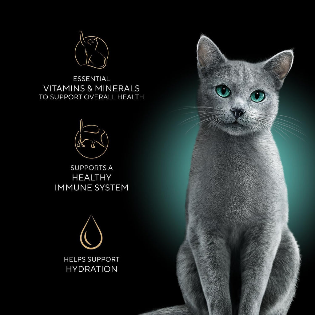 Sheba Perfect Portions Wet Cat Food Cuts in Gravy, Cat Food Wet Recipe, Roasted Chicken Entree, with Sustainable Salmon, Tender Turkey Entree, 2.6 oz. Twin-Pack Trays (24 Count, 48 Servings)