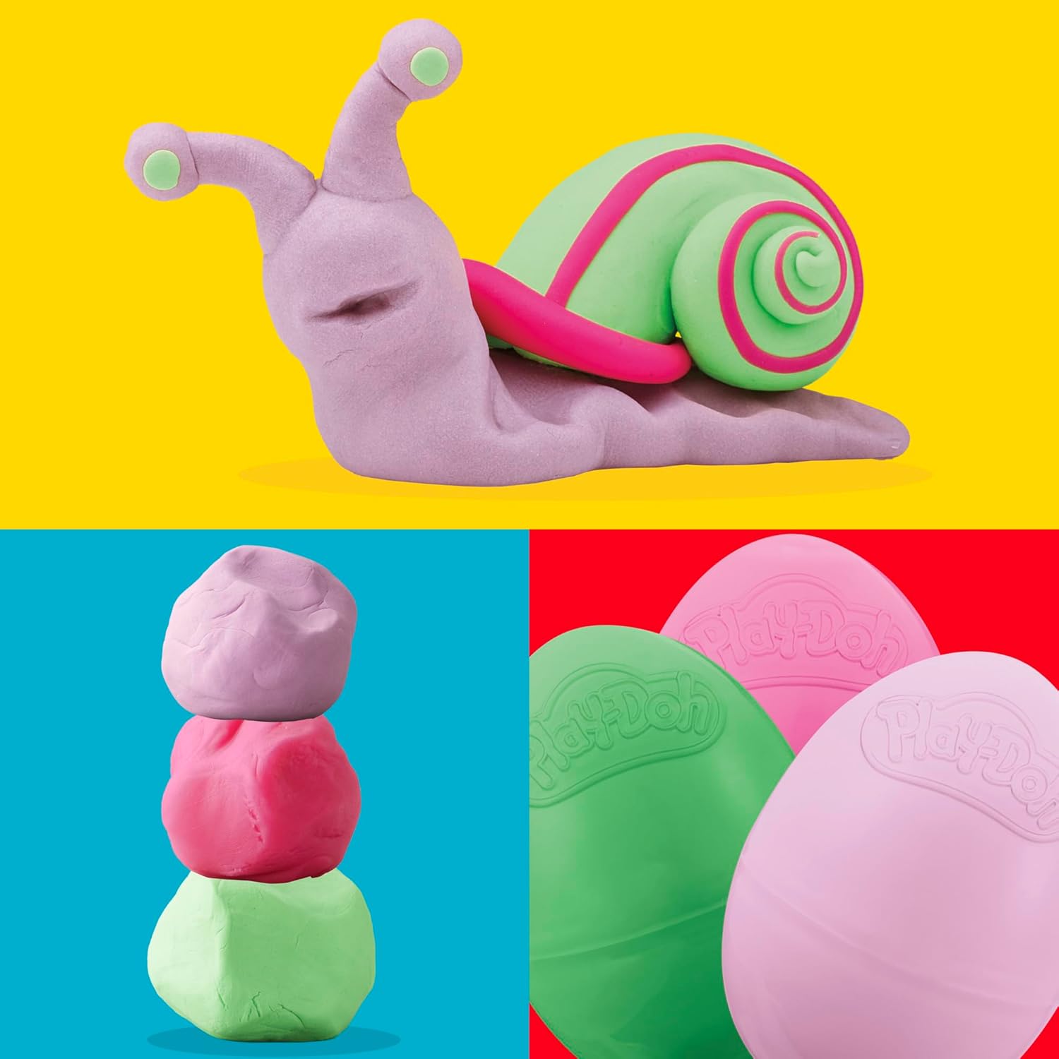 Play-Doh Eggs 24-Pack, Dinosaur & Dragon Egg Hunt Toys, Modeling Compound for Birthday Gifts & Party Favors, Easter Basket Stuffers, Kids Ages 2 and Up (Amazon Exclusive)
