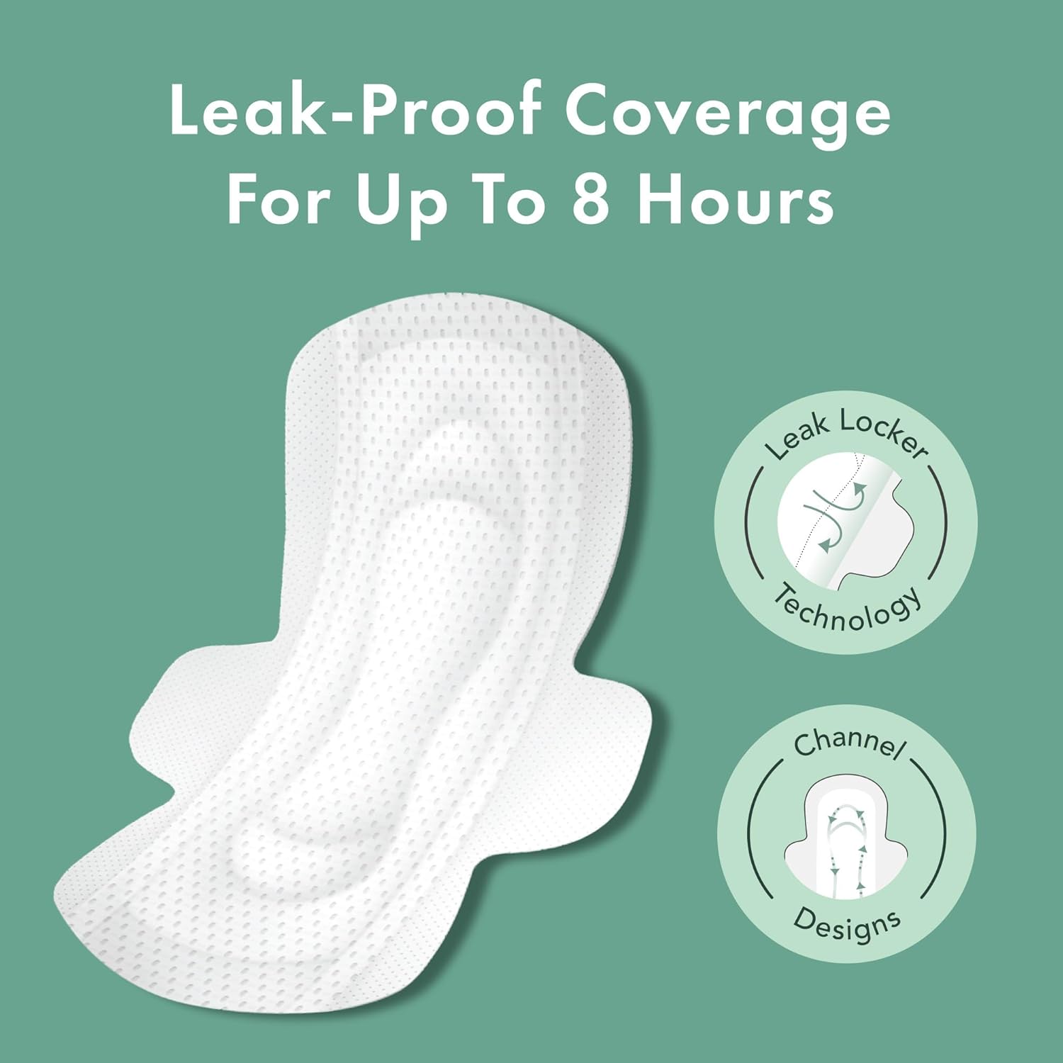 Rael Pads for Women, Organic Cotton Cover - Moderate Absorbency, Feminine Care, Ultra Thin, Sanitary Napkins with Wings, Unscented (Regular, 56 Total)