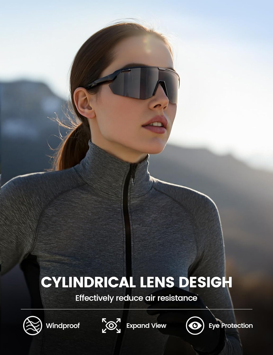 Lamicall 24g Polarized Sports Sunglasses for Men Women - UV400 Protection Sun Glasses for Baseball Running Cycling Driving