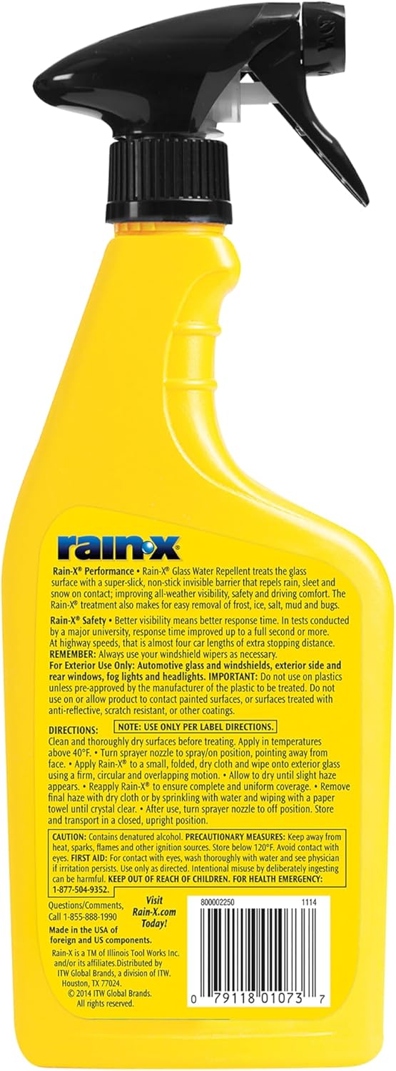 Rain-X 800002250 Glass Treatment Trigger, 16 Fl Oz - Exterior Glass Treatment to Dramatically Improve Wet Weather Driving Visibility During All Weather Conditions