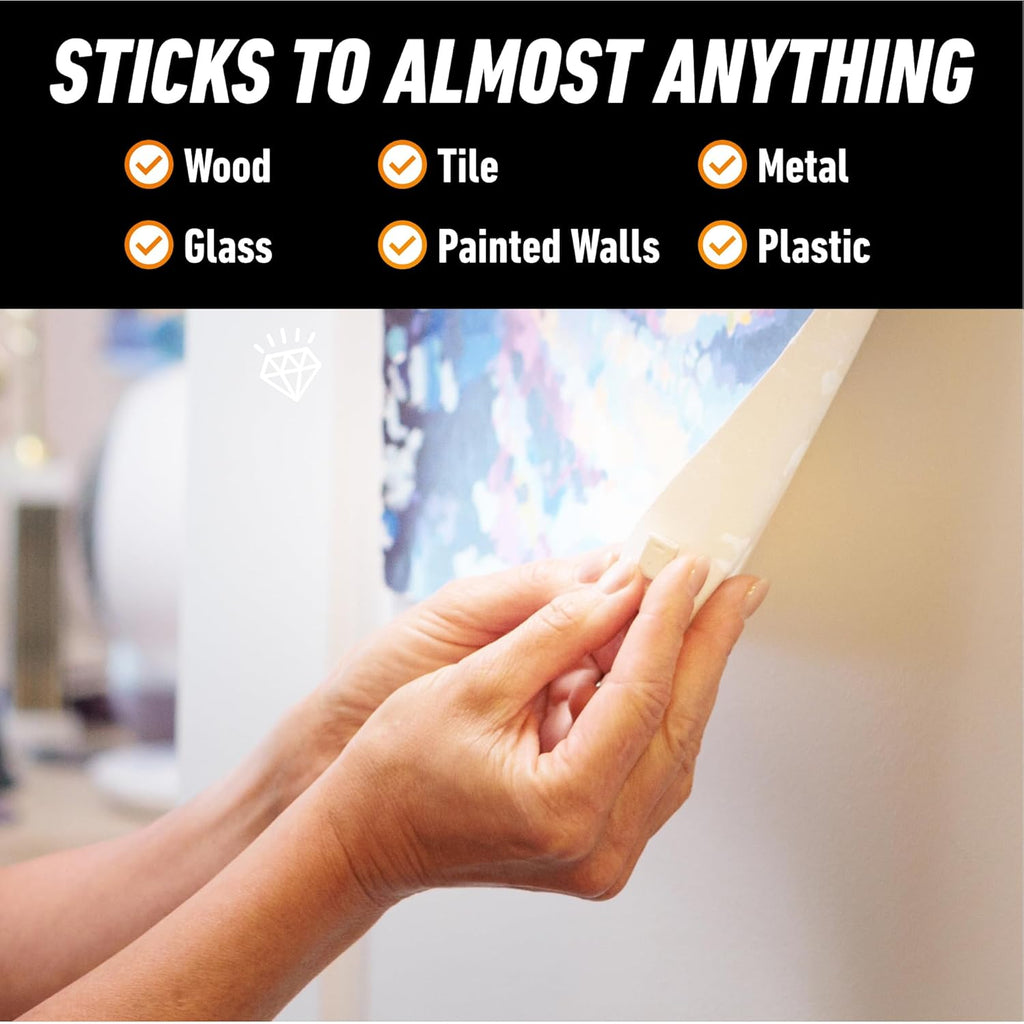 Gorilla Mounting Putty, Natural Tan Color, 168 Pre-Cut Squares (Pack of 1) - Non-Toxic Removable & Repositionable Wall Putty